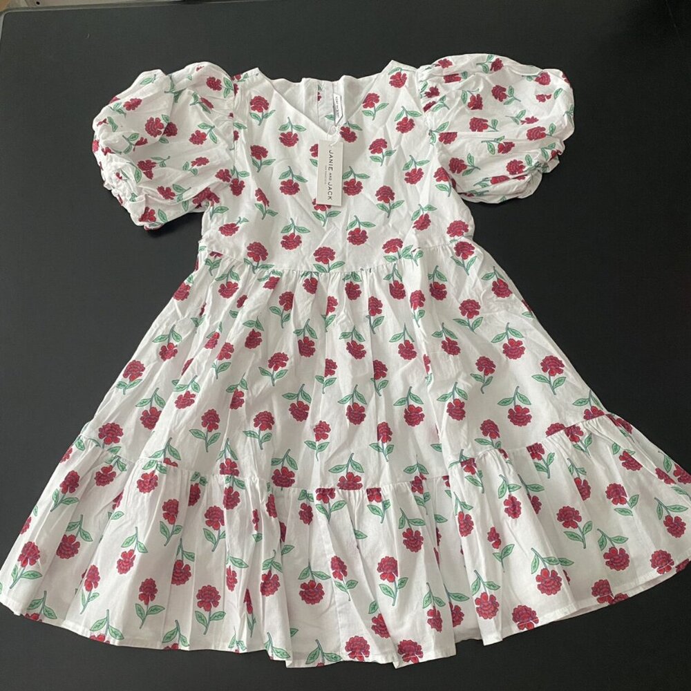 NWT Janie and Jack Floral Bubble Sleeve Dress